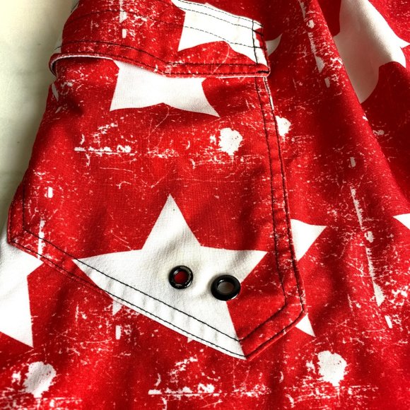 Joe Boxer Swim Trunks stars stripes flag 4th july independence  board shorts 36 - Picture 4 of 8